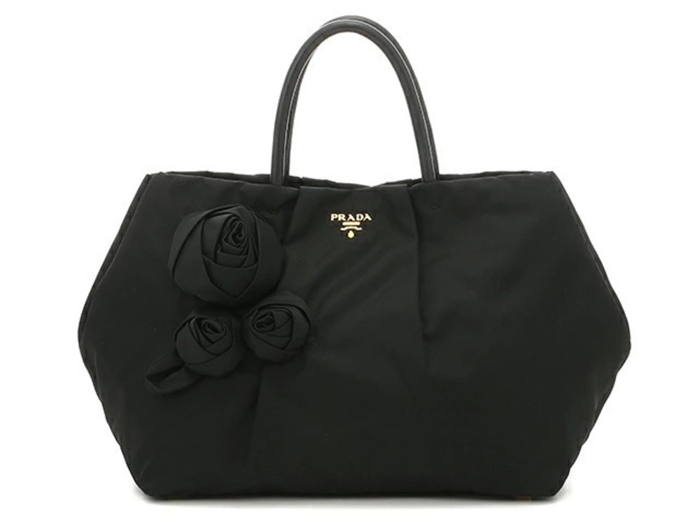 Prada handbag black calfskin